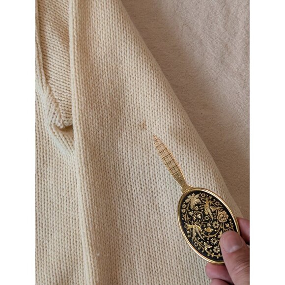 Pilgrim Spotswear Vintage 60s Men's Cream knit Wool Cowichan Style Zip Sweater S - Picture 13 of 15